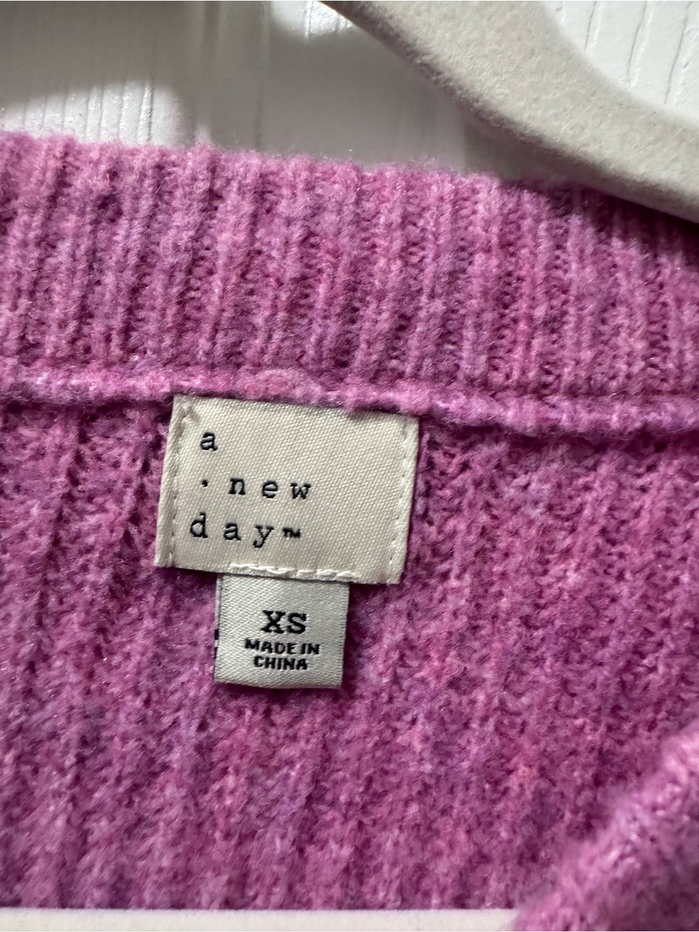 a new day Lavender-Pink Ribbed Crewneck Sweater - Picture 3 of 5